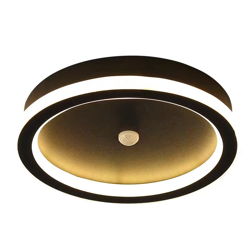 Lustra LED cu Senzor Miscare PS500BK, 28W, lumina Rece/Calda/Neutra, Negru