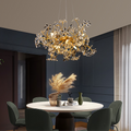 Candelabru Cristal AURAFLOR Regalis, 12xG9, Crom si Cristale, D75cm, Inaltime Reglabila