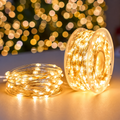Instalatie de Craciun Liniara cu Fir Argintiu, Lumina Calda, 1000cm, 100 LED-uri