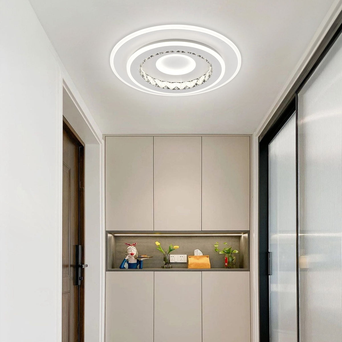 Lustra LED DOLIANA 70W, Diametru 50cm, lumina Rece/Calda/Neutra, Alb, imaginea 1