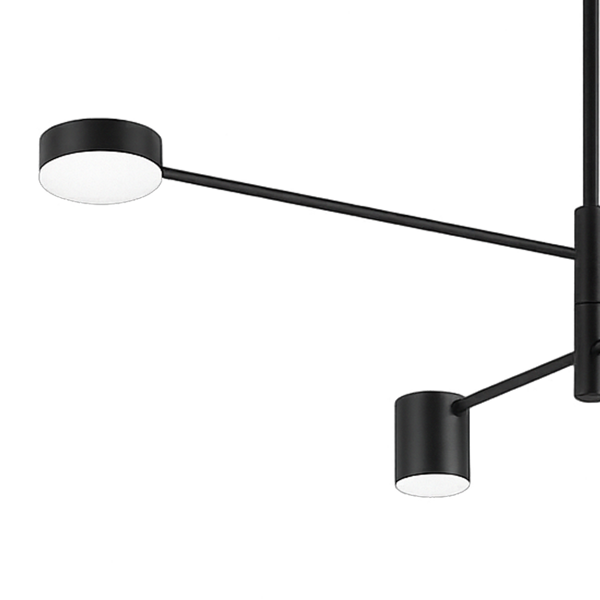 Lustra LED GALIOS 48W, 4 Elemente, lumina Rece/Calda/Neutra, Negru, imaginea 2