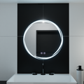 Oglinda LED Rotunda, 70cm, Zaffiro Touch, Sistem Dezaburire, Dimabila E38S/70X70