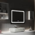 Oglinda LED Rectangulara, 80x60cm, KOVEN Touch, Sistem Dezaburire,Dimabila