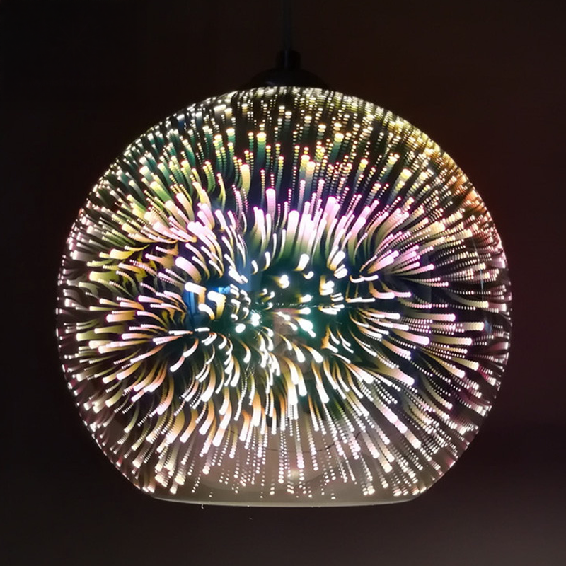 Pendul Sticla 3D, OTTICA, Ø20cm, 1xE27, Înălțime Reglabilă, Sticlă și Metal