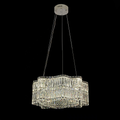 Candelabru Cristal LED cu Telecomanda WAVE Regalis, 52W, Lumina Calda/Rece/Neutra Inaltime Reglabila, Lumina Dimabila, Metal si Cristal