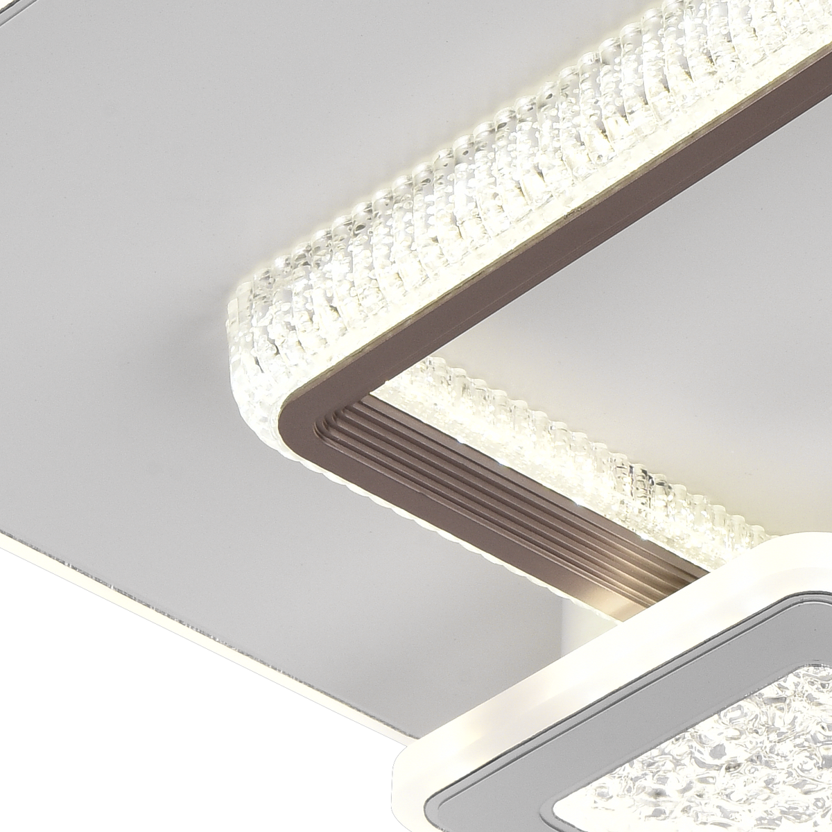 Lustra LED NYXORA 51W, 3 Patrate, lumina Rece/Calda/Neutra, Alb