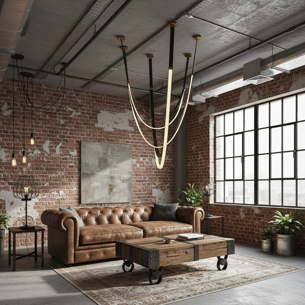 Candelabru Modern, LED, ARIA Largo, 31W, lumina Calda, Negru