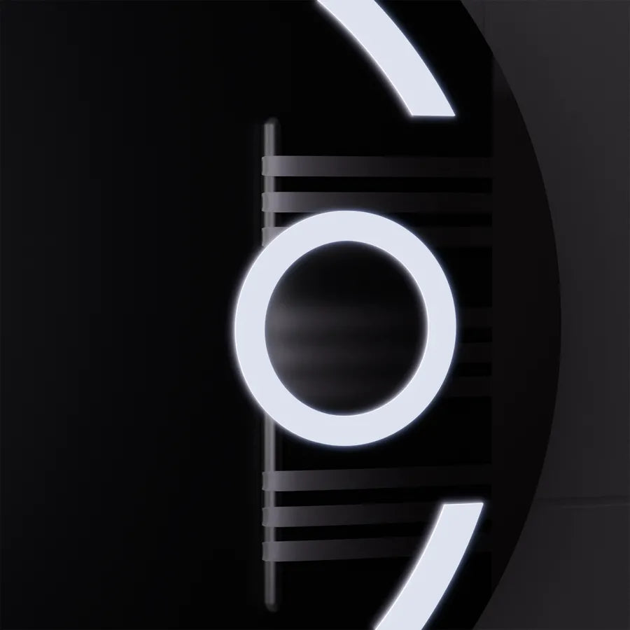 Oglinda LED Rotunda, 22W,  70cm, Visio MotionGlow Marcello, Sistem Dezaburire, Ceas & Termometru, Lupa Cosmetica, Dimabila, imaginea 4