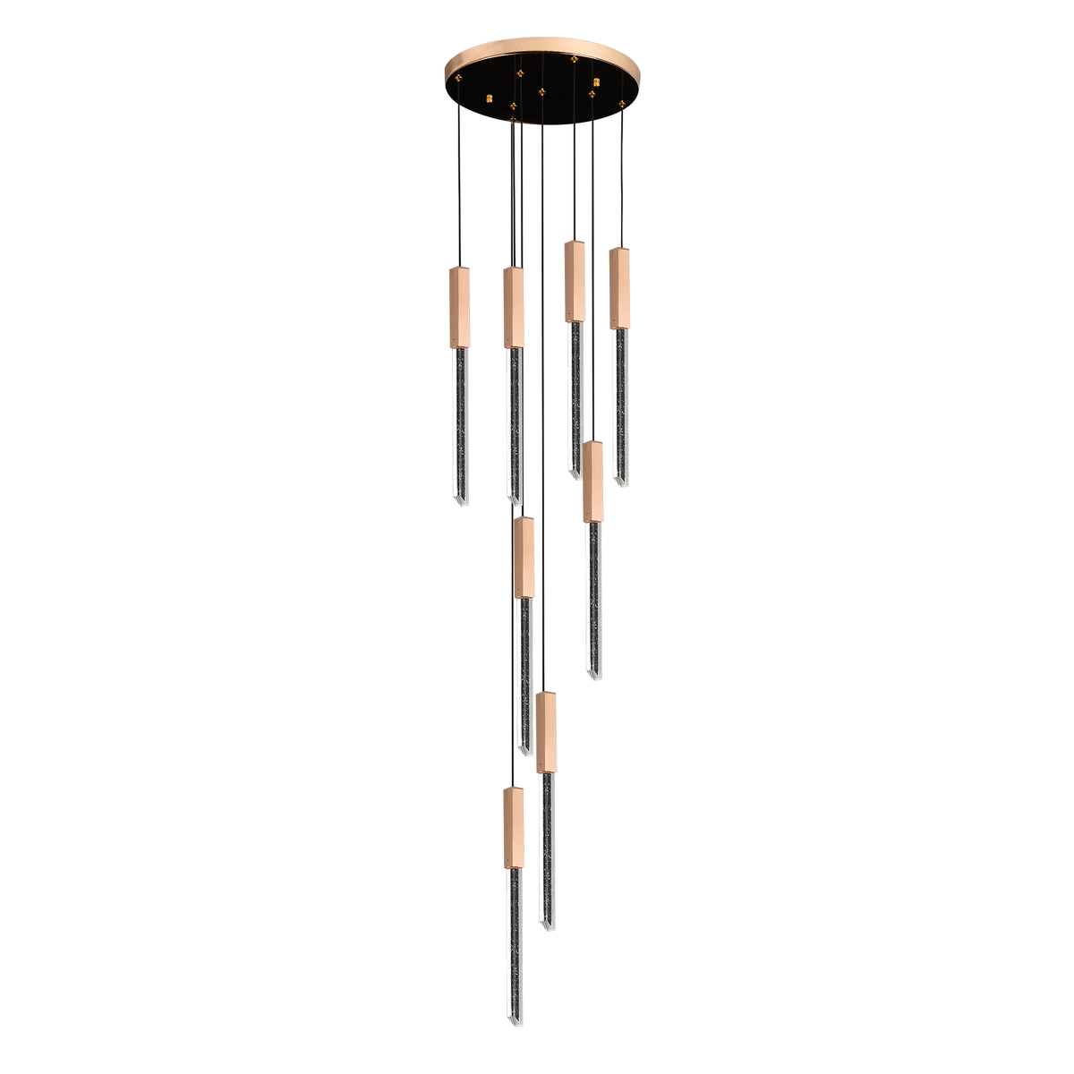 Candelabru Cristal LED BEAMLUX Supremo,22W, Lumina Calda/Neutra/Rece, Diametru 35cm Auriu