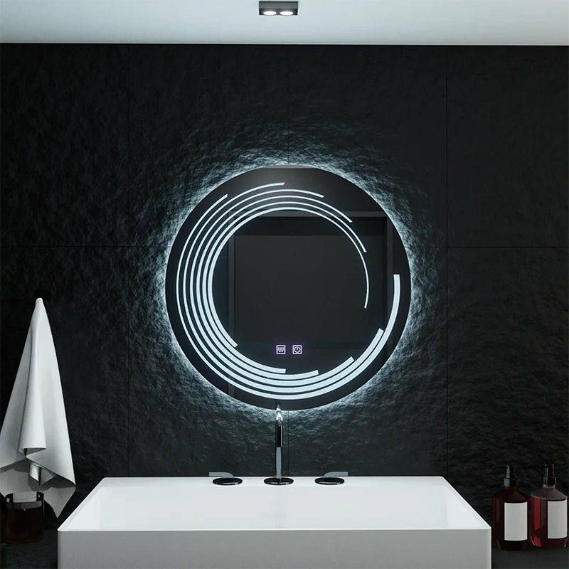 Oglinda LED Rotunda 70cm Lira Verità Touch Sistem Dezaburire Dimabila