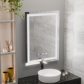 Oglinda LED Rectangulara, 60x80cm, Verite MotionGlow Marcello, Sistem Dezaburire, Ceas & Termometru, Dimabila
