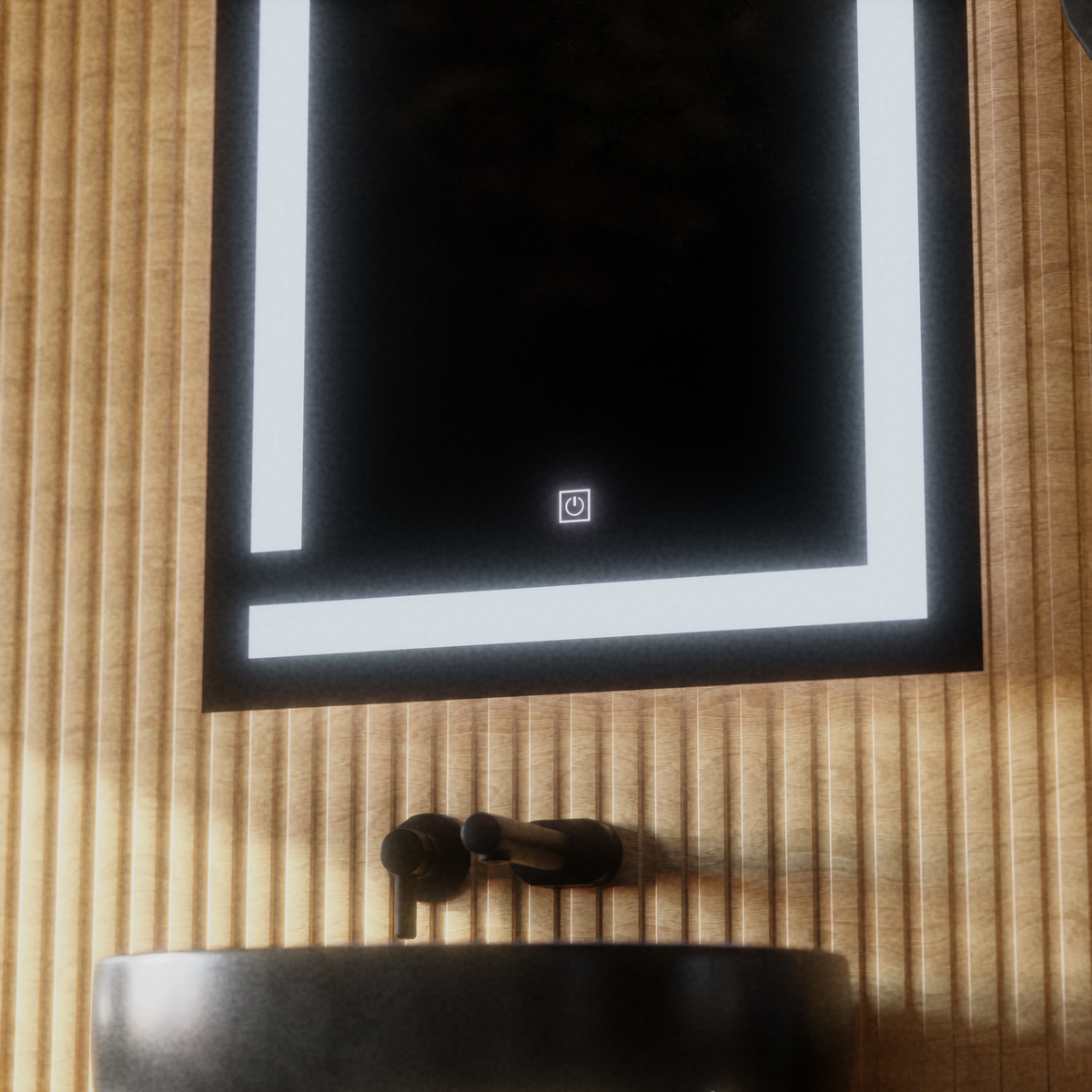 Oglinda LED Giga, 60x80cm, 14W, Touch, Lumina 6000K, imaginea 2