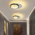 Aplica LED SMALON 26W, 2 Cercuri, lumina Rece/Calda/Neutra, Alb Negru