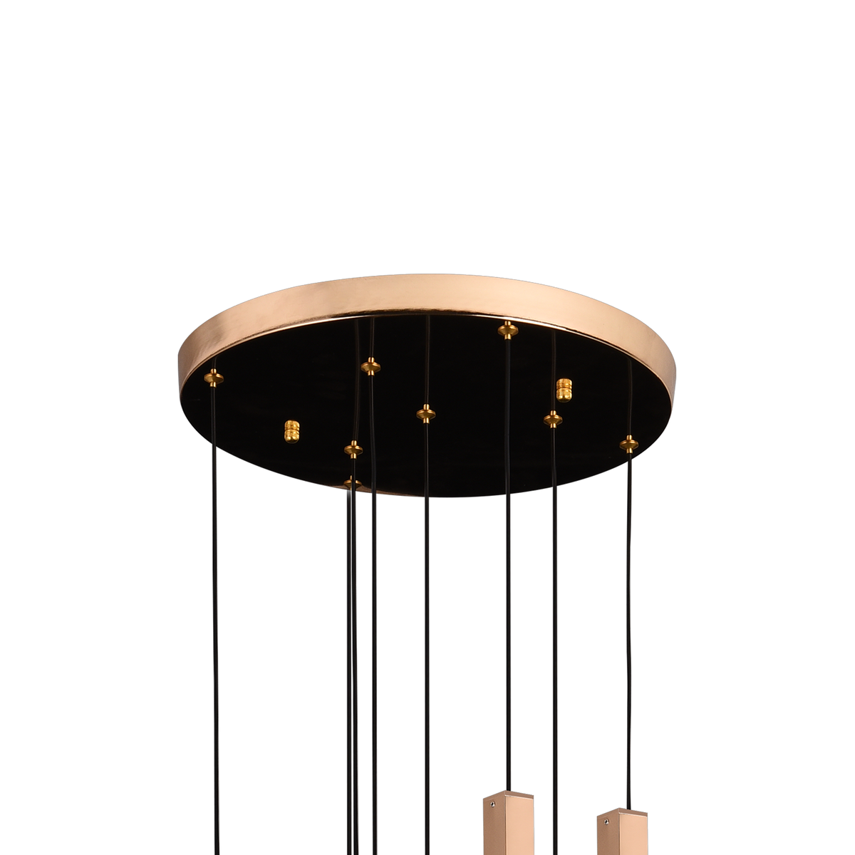 Candelabru Cristal LED BEAMLUX Supremo,22W, Lumina Calda/Neutra/Rece, Diametru 35cm Auriu