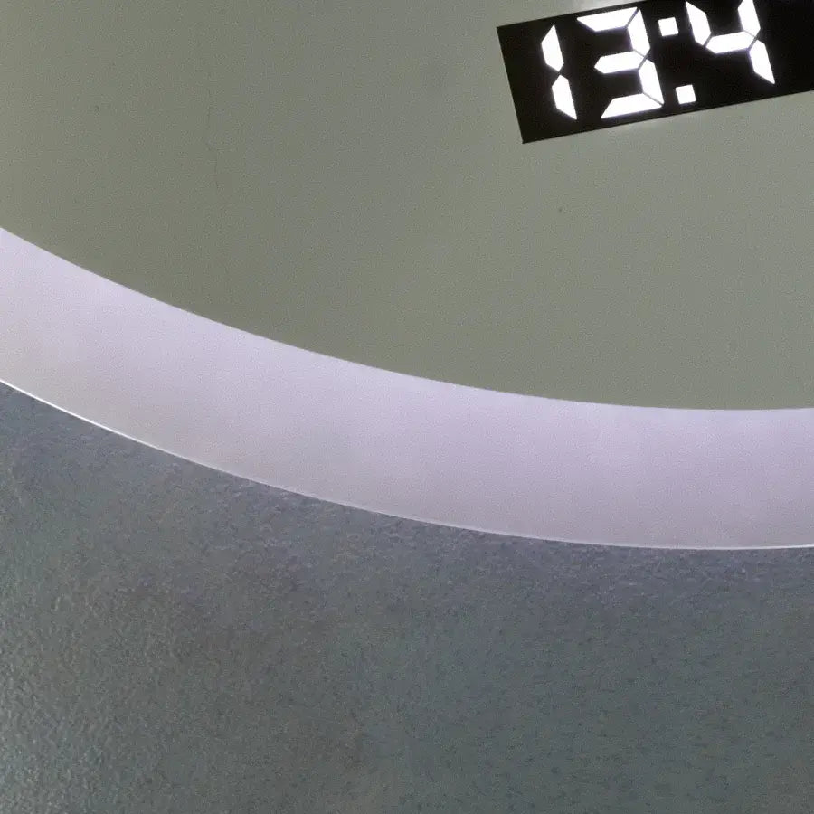 Oglinda LED Rotunda, 70cm, Elysee MotionGlow Marcello, Sistem Dezaburire, Ceas & Termometru, Dimabila, imaginea 2