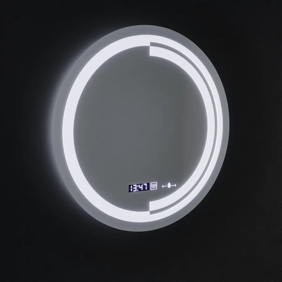 Oglinda LED Rotunda, 60cm, Senzor MotionGlow Consuel Marcello, Sistem Dezaburire, Ceas & Termometru, Dimabila, imaginea 5
