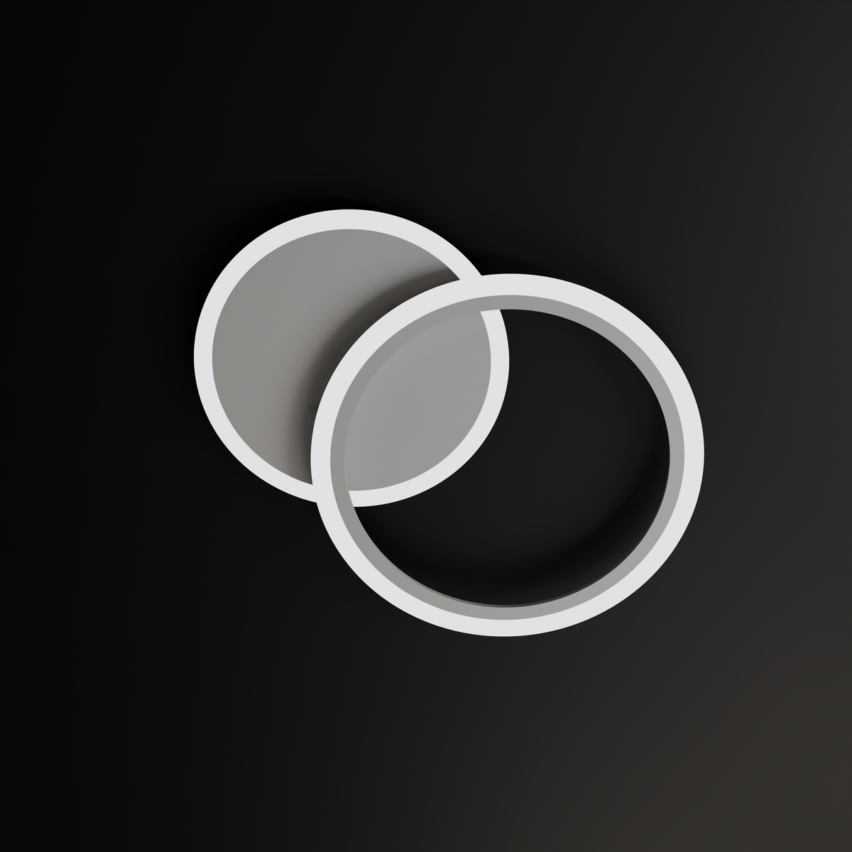 Lustra LED cu telecomanda LUCY 27W, 2 Cercuri, lumina Rece/Calda/Neutra, Dimabila, Alb