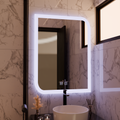 Oglinda LED CLARIVO Dreptunghiulara,  14W, 60X80cm, Touch, Sistem Dezaburire
