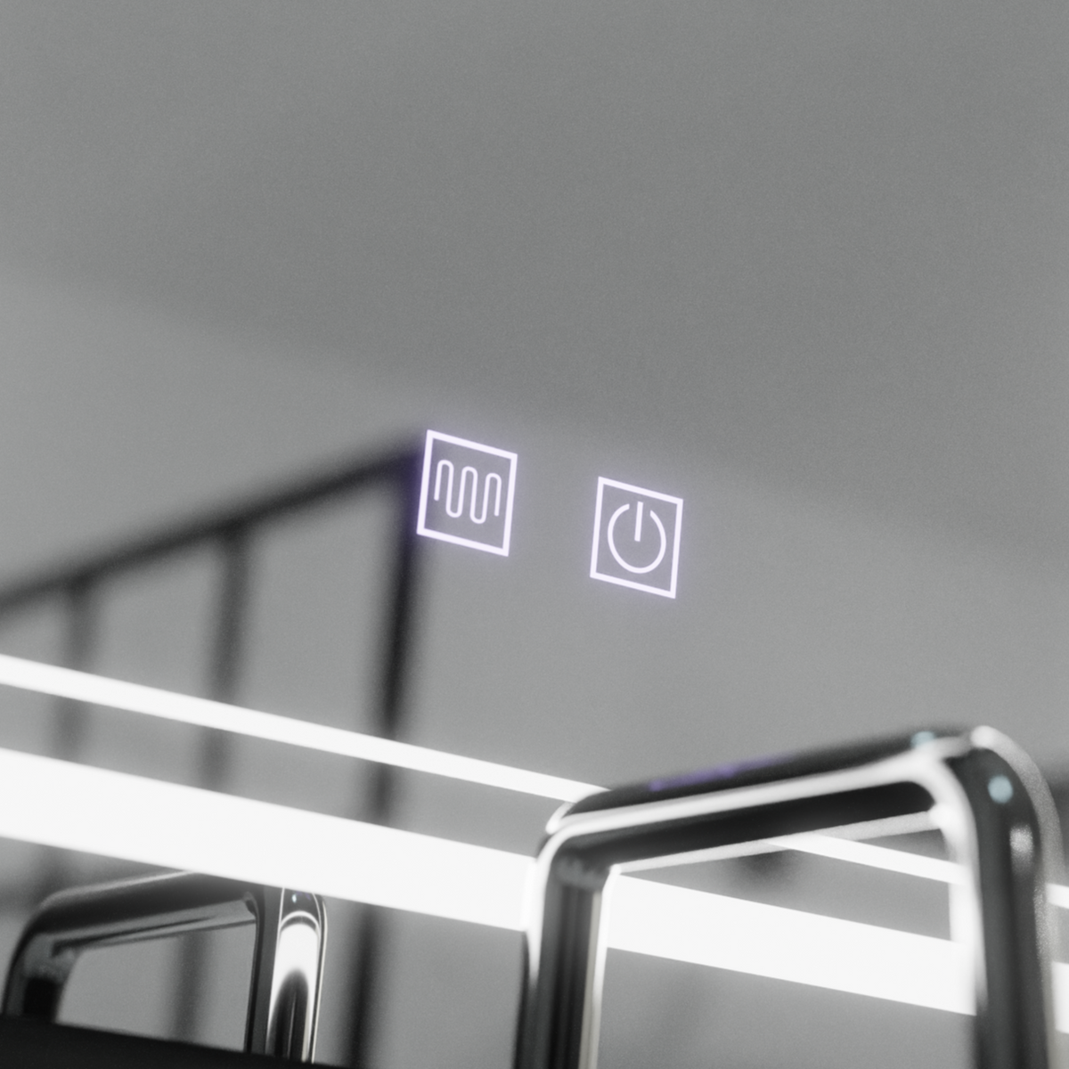 Oglinda LED Rectangulara, 60x80cm, KOVEN Touch, Lumina Rece, Sistem Dezaburire,Dimabila, imaginea 3