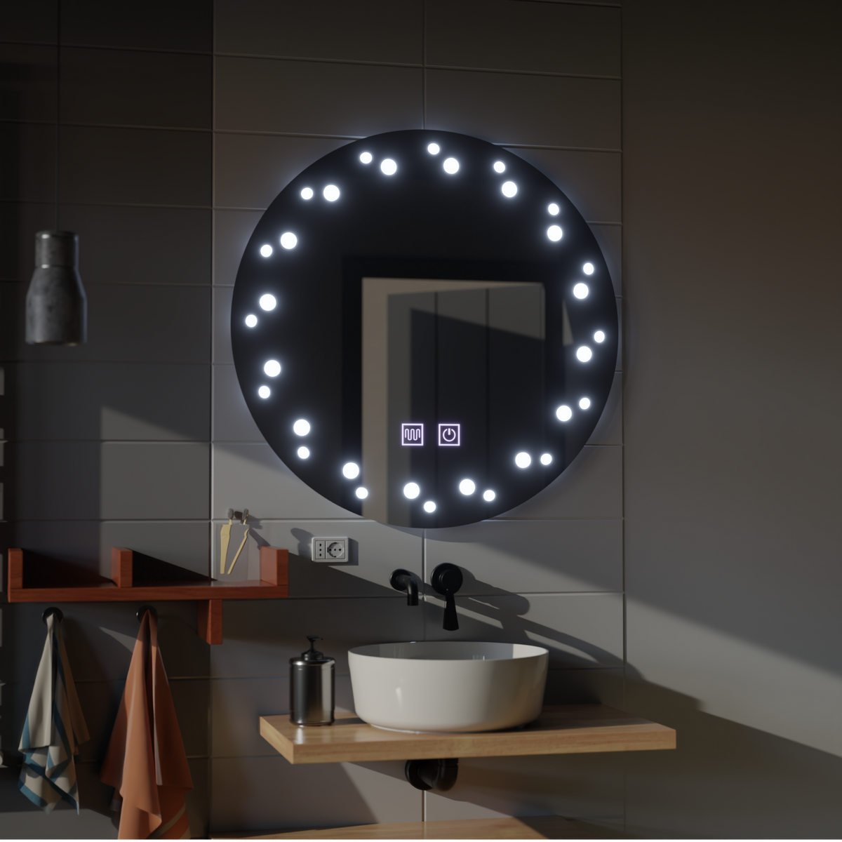 Oglinda LED Touch Ivory Sistem Dezaburire 50X50cm