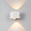 Aplica LED Fantas de Exterior si Interior, 2 Surse x 1W, IP65, Metalic, Alb, 3000K