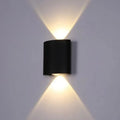 Aplica LED Fantas de Exterior si Interior, 2 Surse x 1W, IP65, Metalic, Negru, 3000K