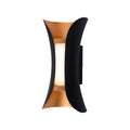 Aplica Exterior Ucrus, 12W, Negru cu Auriu, 3000K