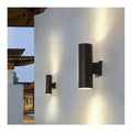 Aplica Exterior Valeria, 2xGU10, Negru, Metal si Sticla