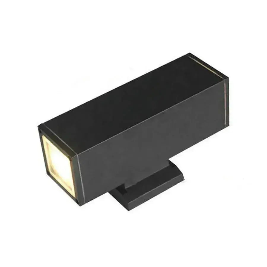 Aplica Exterior Vali, 2xGU10, Negru, Metal si Sticla