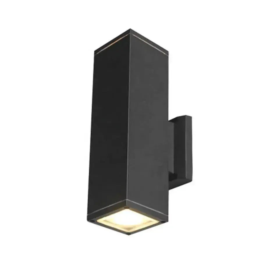 Aplica Exterior Vali, 2xGU10, Negru, Metal si Sticla
