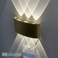 Aplica LED Fantas de Exterior si Interior, 6 Surse x 1W, IP65, Metalic, Auriu, 3000K