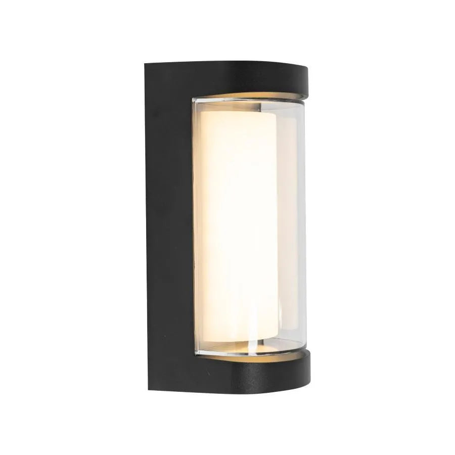 Aplica LED de Exterior Han, 12W, Metal, Negru, imaginea 1