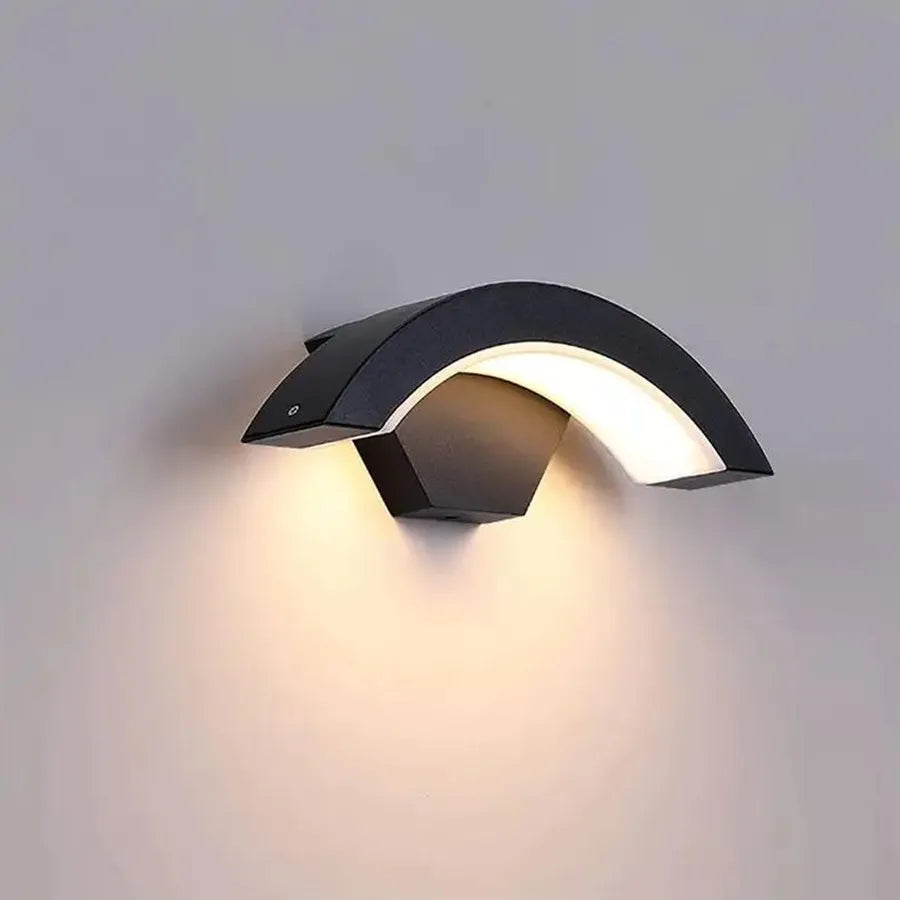 Aplica LED de Exterior Harera, 12W, Metal, Negru, imaginea 1