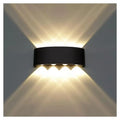 Aplica LED Fantas de Exterior si Interior, 8 Surse x 1W, IP65, Metalic, Negru, 3000K