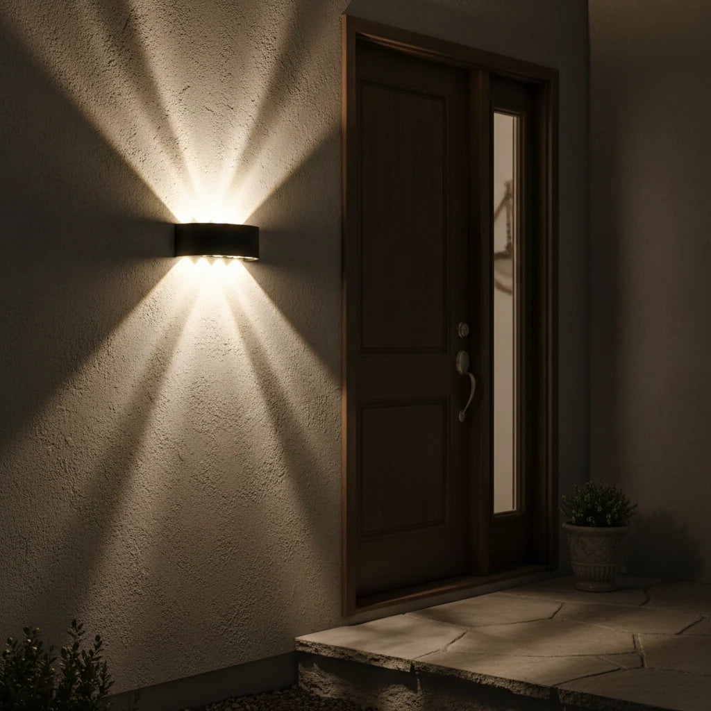 Aplica LED Exterior Ellis, 8W, 8 Surse de lumina, Lumina Calda, Negru, imaginea 1
