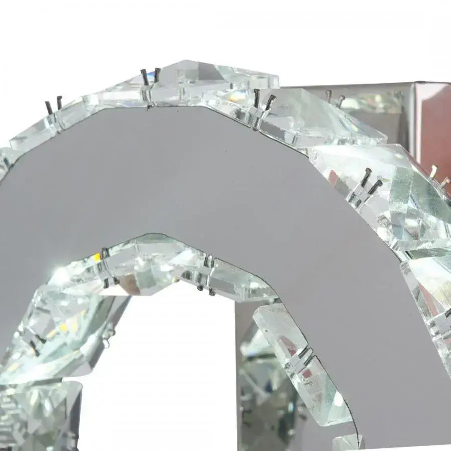 Aplica LED cu cristal MAJORA 8W, Diametru 20cm, lumina Rece/Calda/Neutra, Crom Lucios
