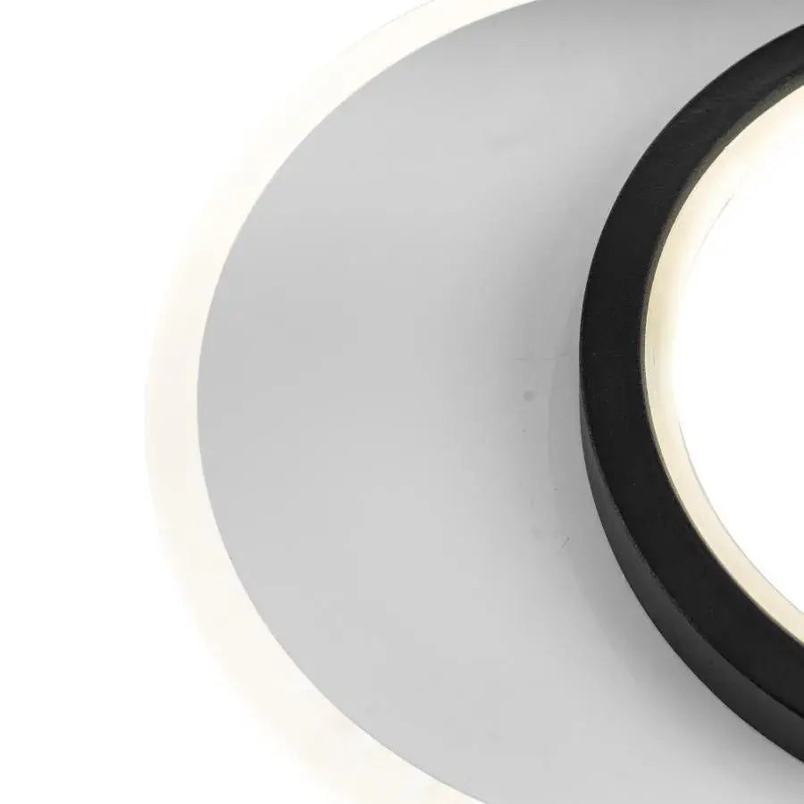 Aplica LED SMALON 26W, 2 Cercuri, lumina Rece/Calda/Neutra, Alb Negru, imaginea 5