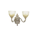 Aplica Rustic COTTAGE, 2xE27, Alb, Metal si Sticla