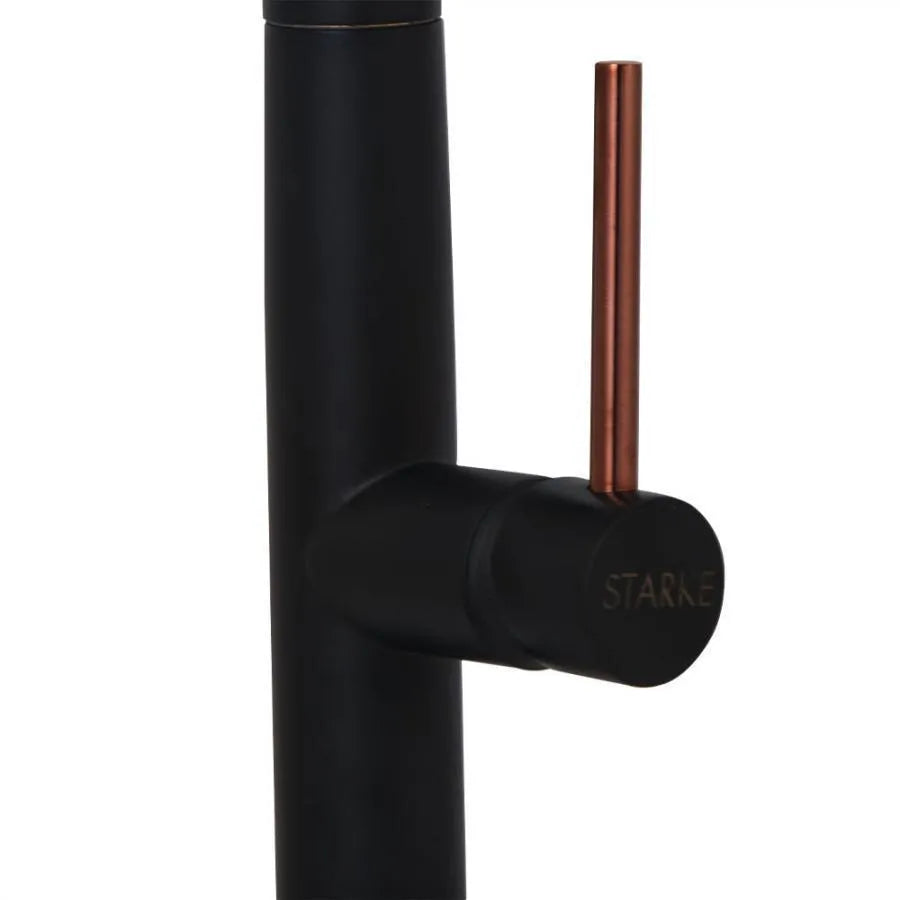 Baterie Bucatarie cu Dus Extractibil, Alama Sanitara, Negru, CF2042, imaginea 5