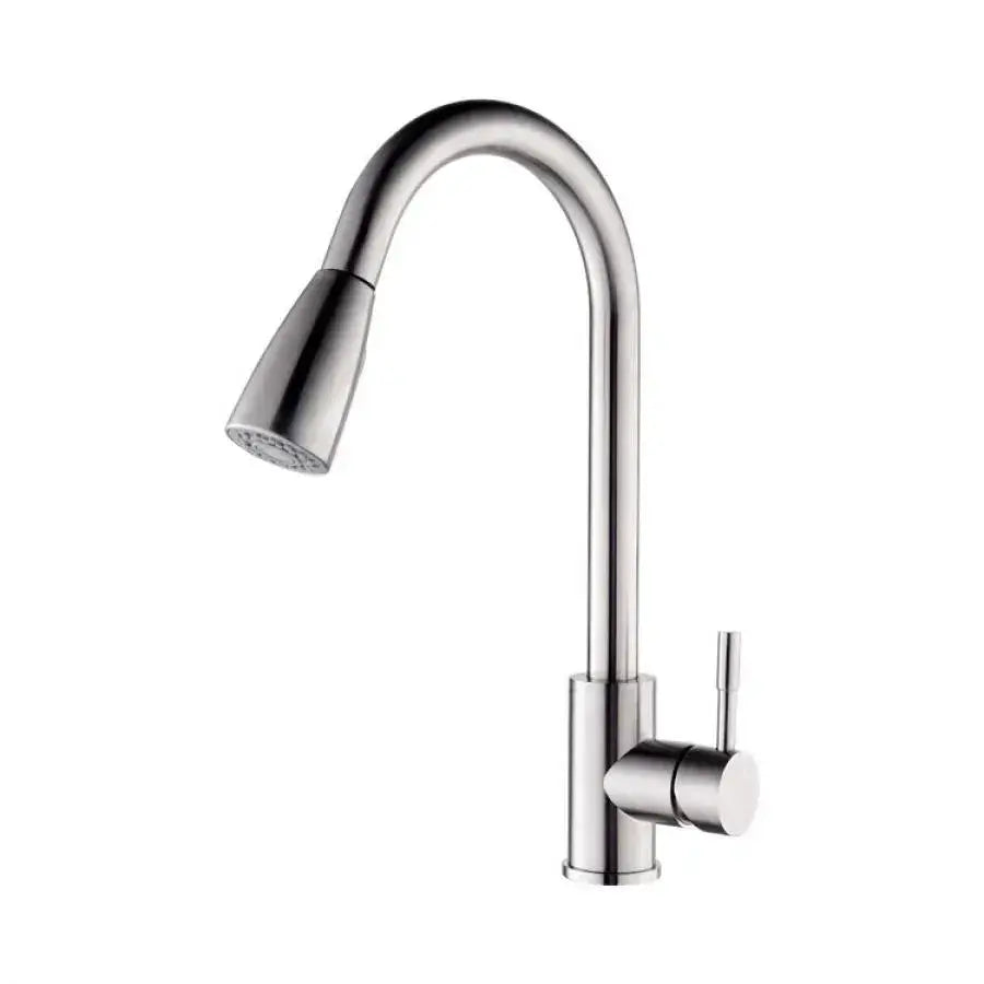 Baterie Bucatarie cu Dus Extractibil, Inox SUS304, Satinat, CF018, imaginea 3