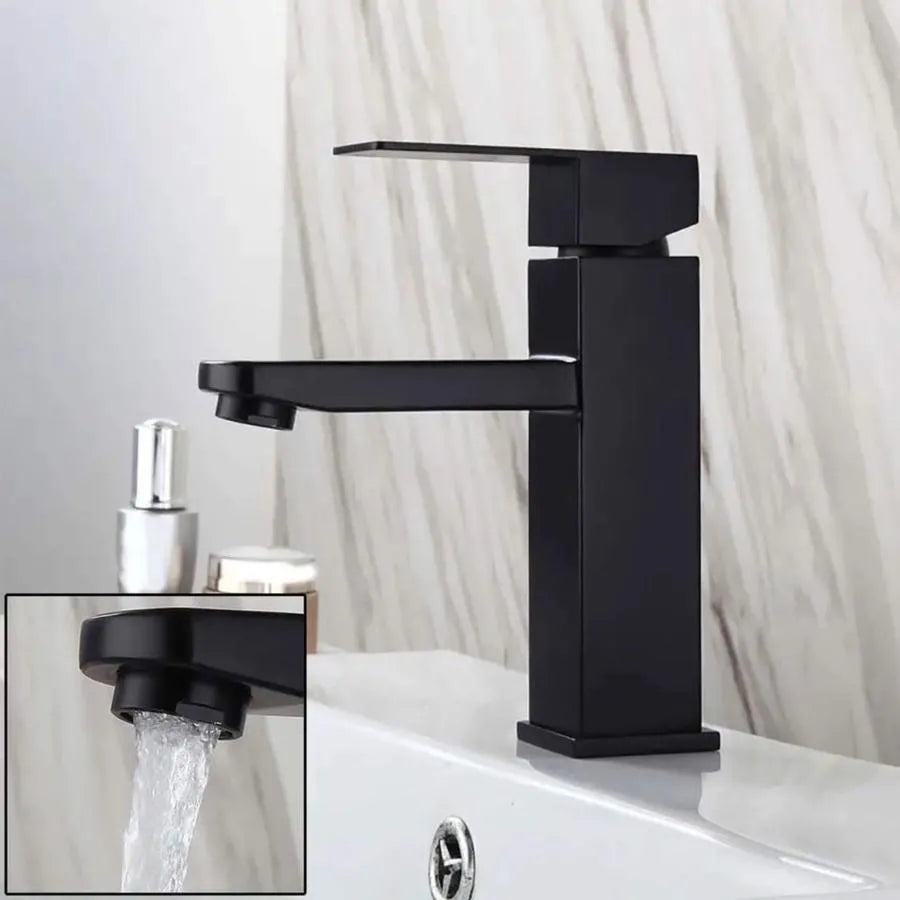 Baterie Lavoar MP009BK, Inox Negru, Racord & Suport inclus, imaginea 1