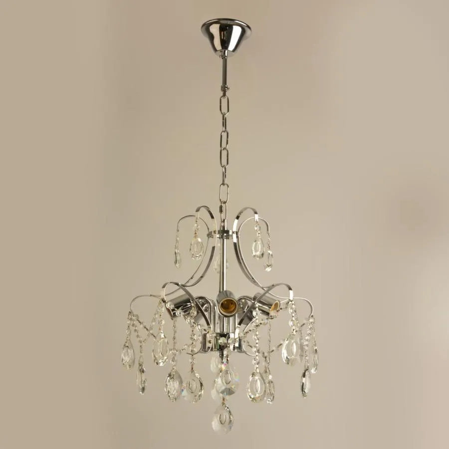 Candelabru Akihico, 5xE27, Crom, Metal si Cristal