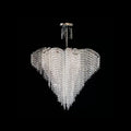 Candelabru Cristal Adan, 8xE27, Argintiu, Metal si Cristal