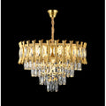 Candelabru Cristal HAMPTON Magno 8x E14, Diametru 60cm, Auriu Lucios, Inaltime Reglabila
