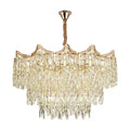 Candelabru Cristal Diametru 78cm, 20x E27, Auriu, Inaltime Reglabila