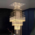 Candelabru Cristal LED 80W FLORENTIA Auriu, Diametru 50cm, Inaltime 200cm, Model Scara