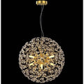 Candelabru Cristal KHUJANT 8x G9, Diametru 40cm, Auriu Lucios, Inaltime Reglabila