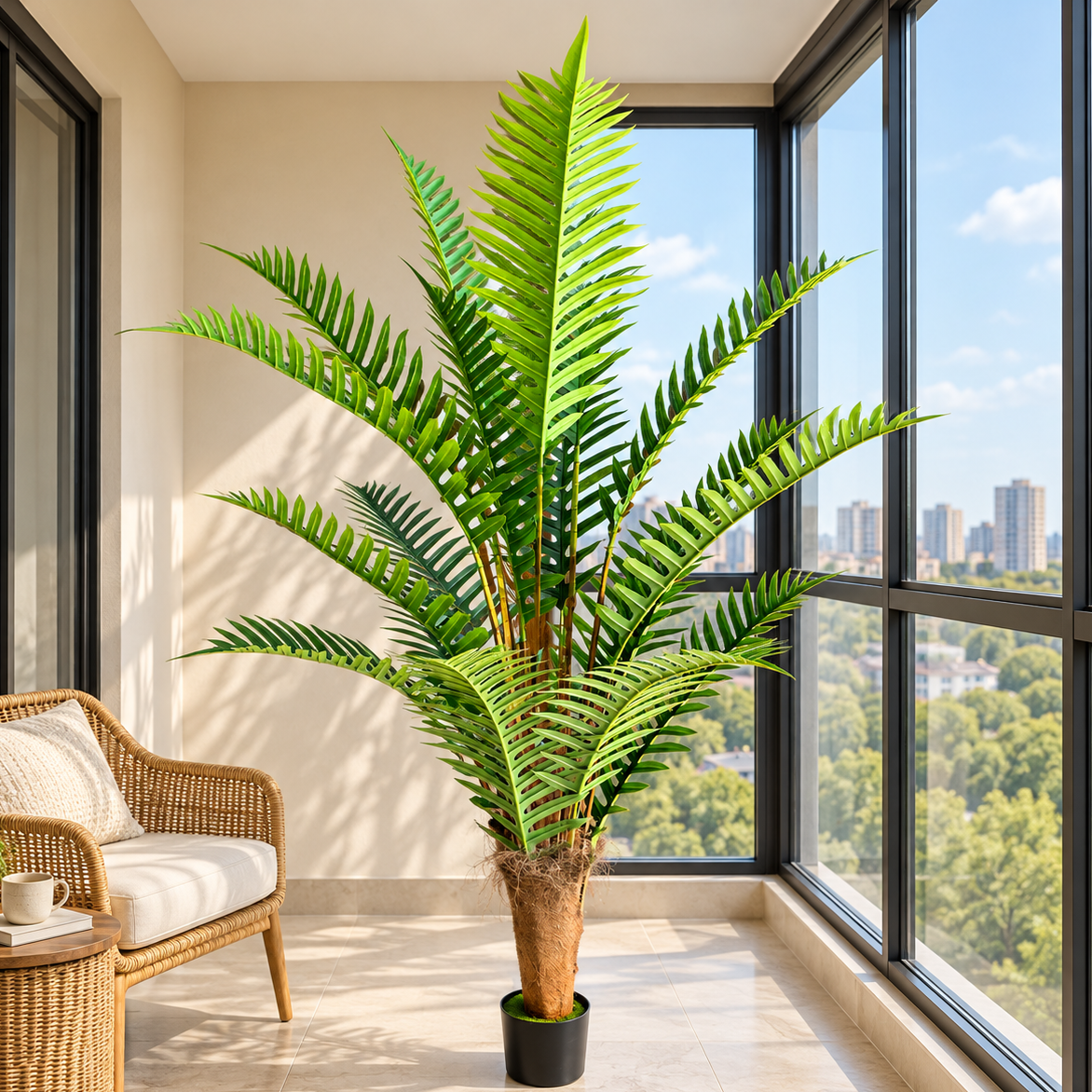 Decorațiune Roystonea Regia, 220 cm, Verde