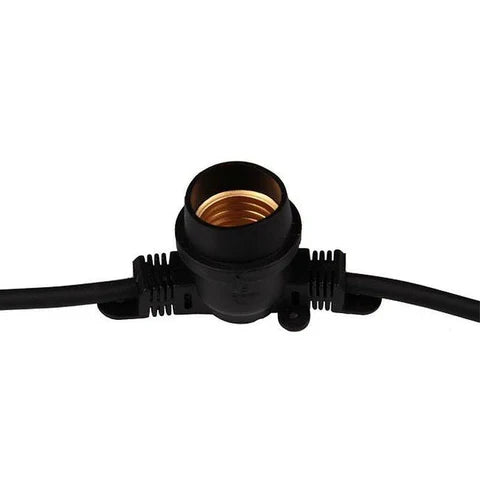 Ghirlanda 15 surse de lumina 10M 15xE27 Negru IP65