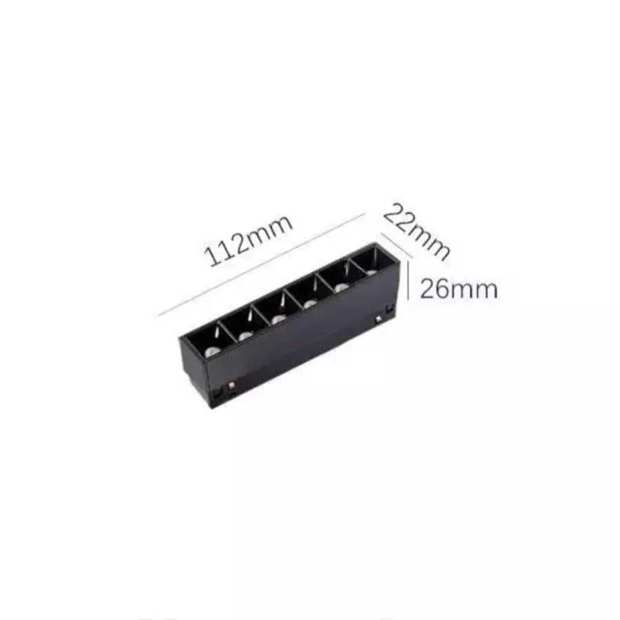 Grila LED Magnetica, Fixa, 6W, Lumina Neutra, Incastrata, Negru